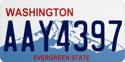 WA license plate AAY4397