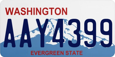 WA license plate AAY4399