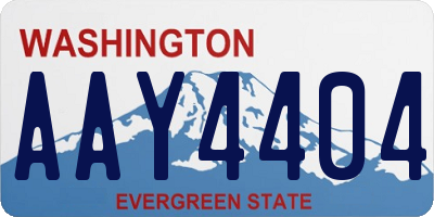 WA license plate AAY4404