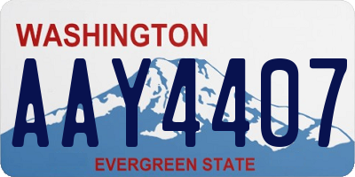 WA license plate AAY4407