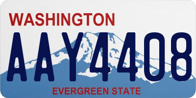 WA license plate AAY4408