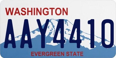 WA license plate AAY4410