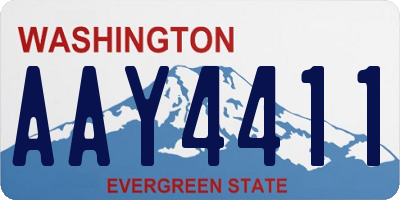 WA license plate AAY4411