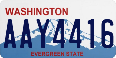 WA license plate AAY4416