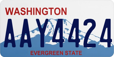 WA license plate AAY4424
