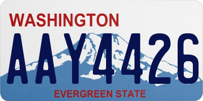 WA license plate AAY4426