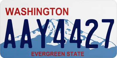 WA license plate AAY4427