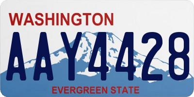 WA license plate AAY4428