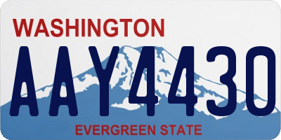 WA license plate AAY4430