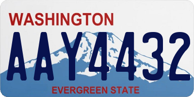WA license plate AAY4432