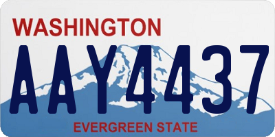 WA license plate AAY4437