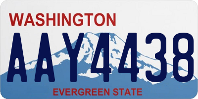 WA license plate AAY4438