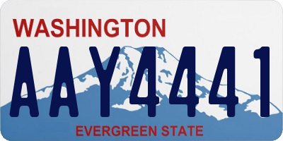 WA license plate AAY4441