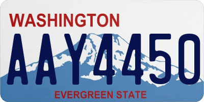 WA license plate AAY4450