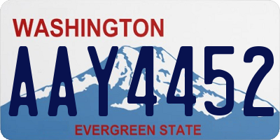 WA license plate AAY4452