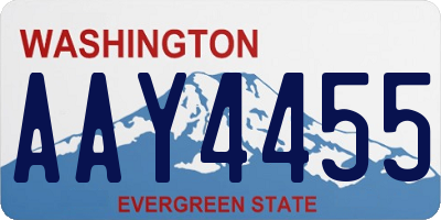 WA license plate AAY4455