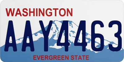 WA license plate AAY4463