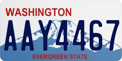 WA license plate AAY4467