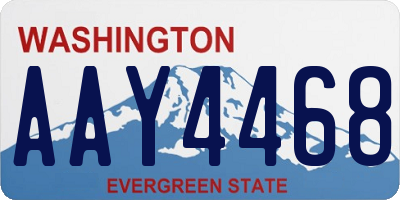 WA license plate AAY4468