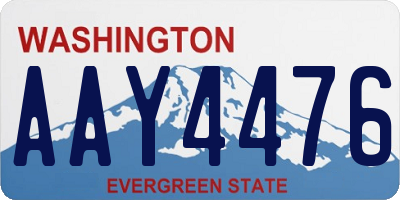 WA license plate AAY4476