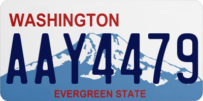 WA license plate AAY4479