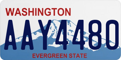 WA license plate AAY4480