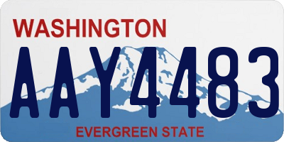 WA license plate AAY4483