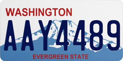 WA license plate AAY4489