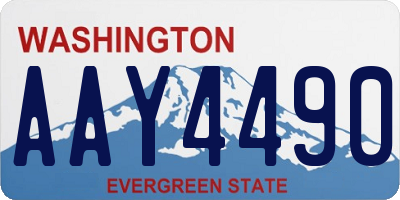 WA license plate AAY4490