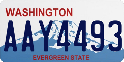 WA license plate AAY4493