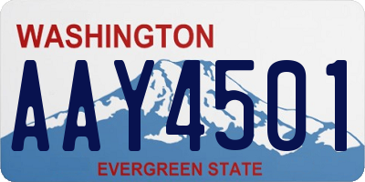 WA license plate AAY4501
