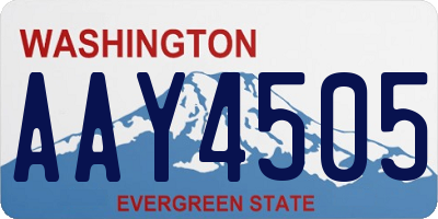 WA license plate AAY4505