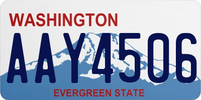 WA license plate AAY4506