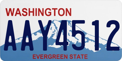 WA license plate AAY4512