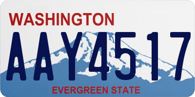 WA license plate AAY4517