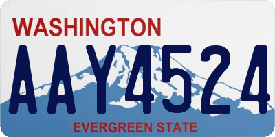 WA license plate AAY4524