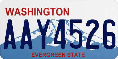 WA license plate AAY4526