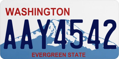 WA license plate AAY4542