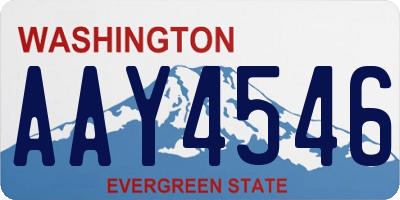 WA license plate AAY4546