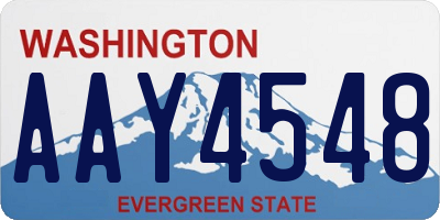 WA license plate AAY4548