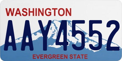 WA license plate AAY4552