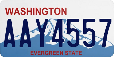 WA license plate AAY4557