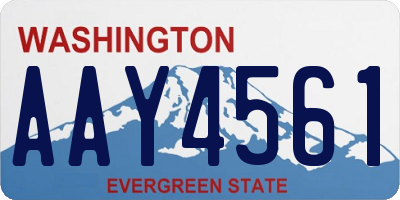 WA license plate AAY4561
