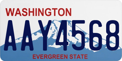 WA license plate AAY4568