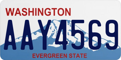 WA license plate AAY4569
