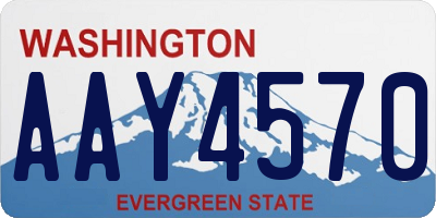 WA license plate AAY4570
