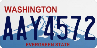 WA license plate AAY4572