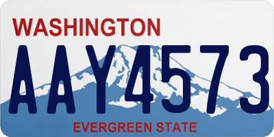 WA license plate AAY4573