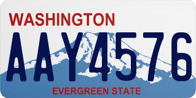 WA license plate AAY4576