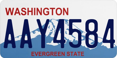 WA license plate AAY4584